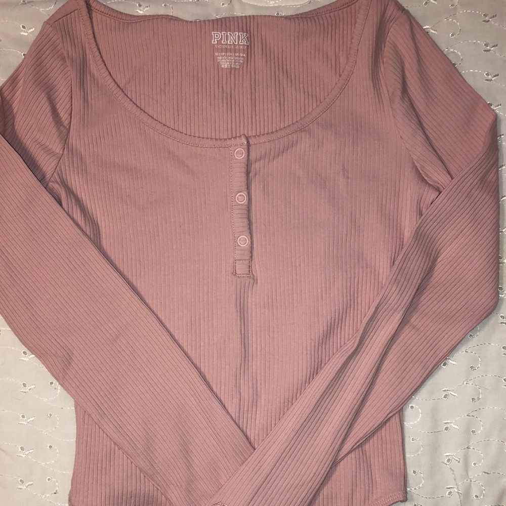 PINK Victoria’s Secret Pink Ribbed bodysuit
